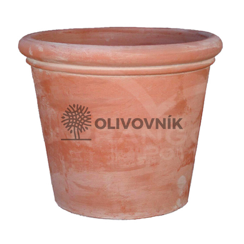 Terakota - květináč - ROLLED RIM PLAINT POT - Itálie