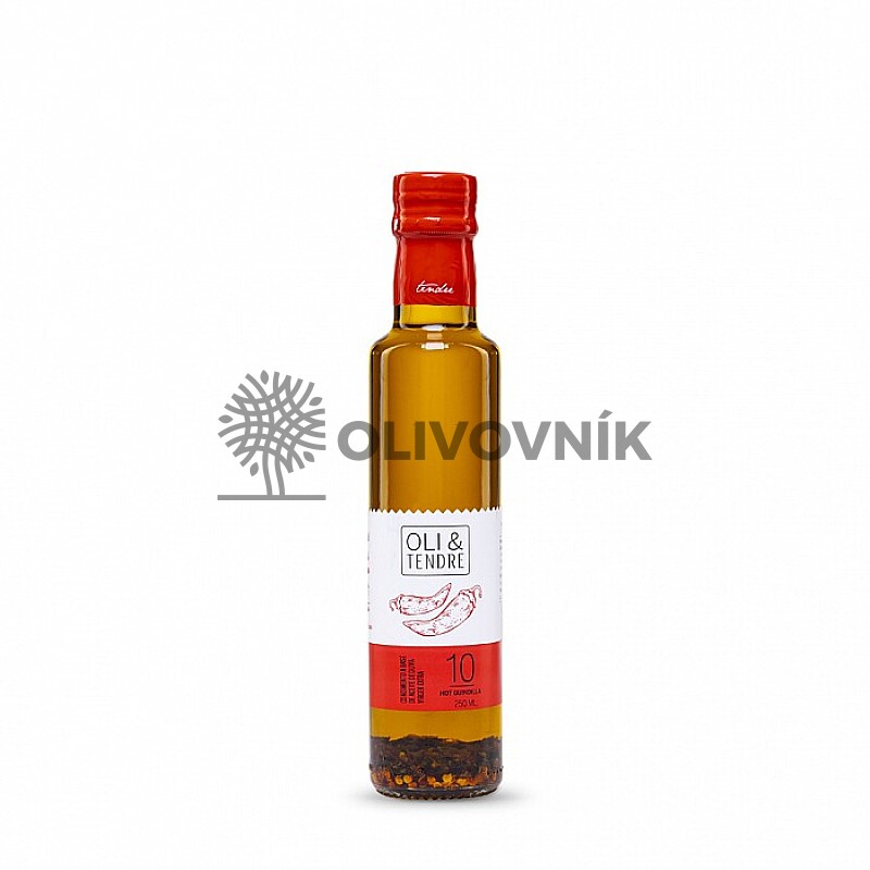 Olivový olej EL TENDRE - pikantní, s příchutí chilli a oregána (250ml)