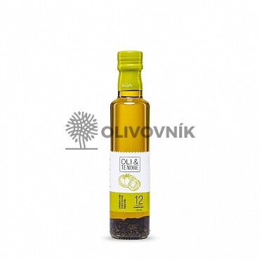 Olivový olej EL TENDRE - pikantní, s příchutí sušených rajčat a oregána (250ml)